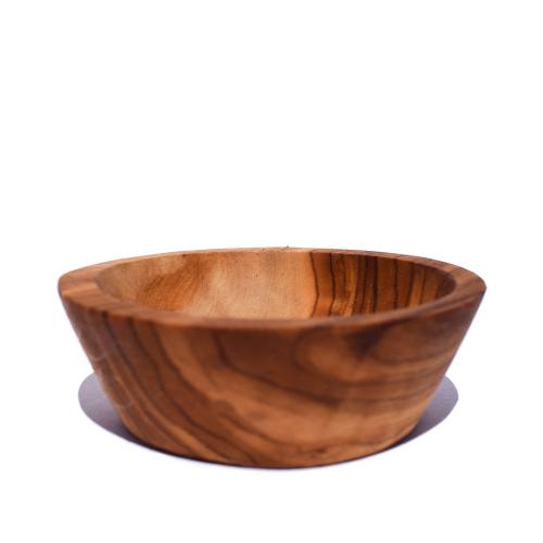 Olive wood bowl round with soap