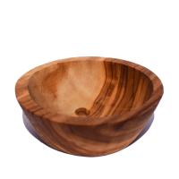 Olive wood bowl round