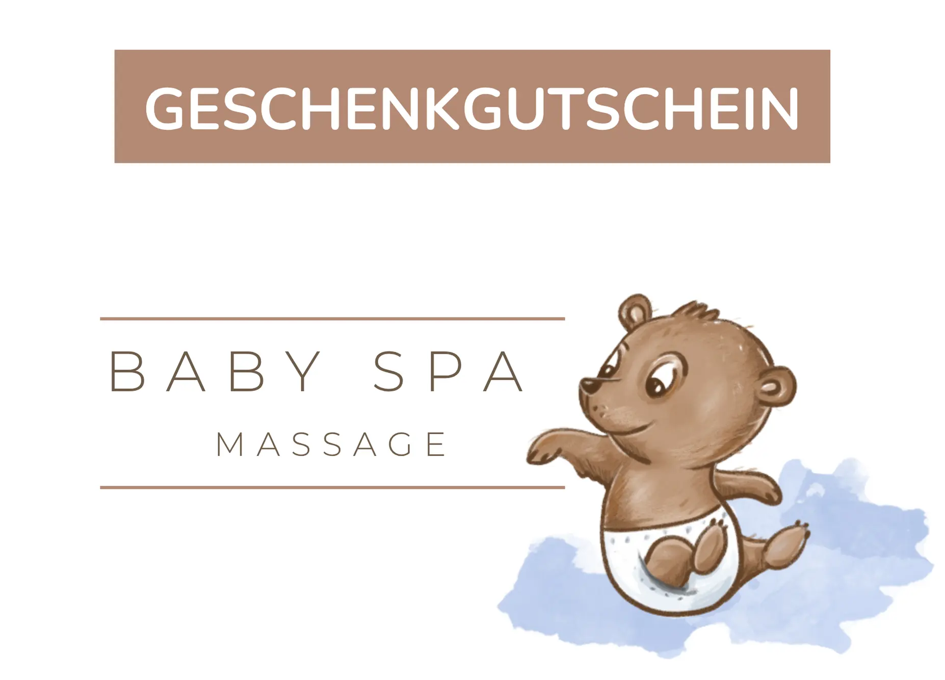 Baby SPA Massage geschenkgutschein